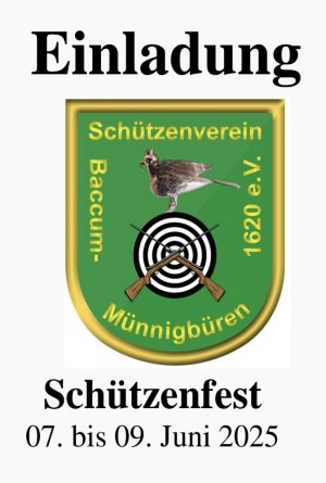 Einladung zum Schützenfest 2025